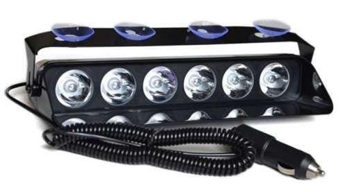 Dashboard Windscreen LED Strobe Flash Vehicle Dash Light. Yellow Amber Orange. Collections Allowed.