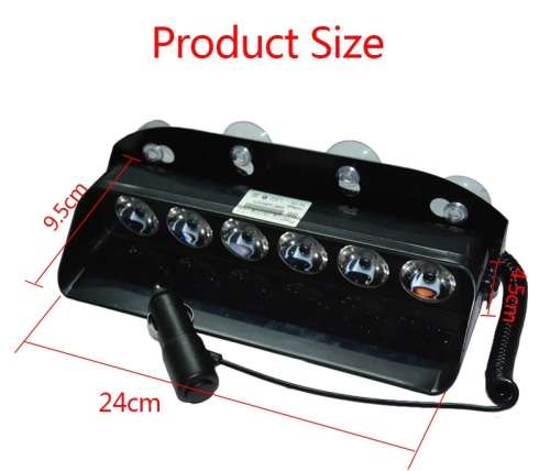 Dashboard Windscreen LED Strobe Flash Vehicle Dash Light. Yellow Amber Orange. Collections Allowed.
