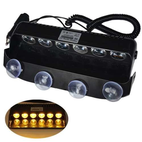 Dashboard Windscreen LED Strobe Flash Vehicle Dash Light. Yellow Amber Orange. Collections Allowed.