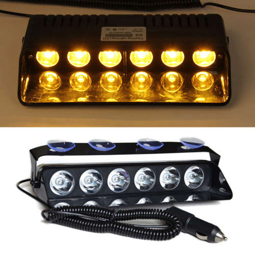 Dashboard Windscreen LED Strobe Flash Vehicle Dash Light. Yellow Amber Orange. Collections Allowed.