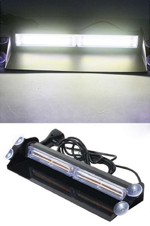 Cool White COB LED Windscreen Dashboard Vehicle Strobe Flash Dash Light Bar. Collections Are Allowed
