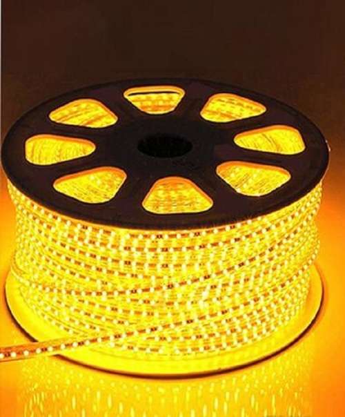100m LED Strip Rope Light Yellow 220V Complete Kit With Connector Plug + End Cap Collections Allowed
