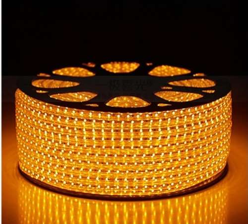 100m LED Strip Rope Light: ORANGE 220V Complete With Connector Plug + End Cap. Collections Allowed.