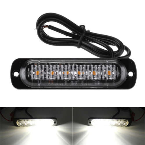 Flash Strobe Grille Cluster Cool White LED Bumper Side Marker Lights 12V/24V. Collections Allowed.