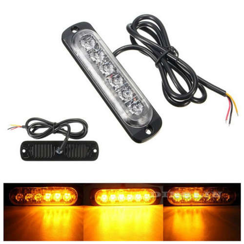 LED Emergency Hazard Warning AMBER Flash Cluster Strobe Grille Lights 12V/24V. Collections allowed.