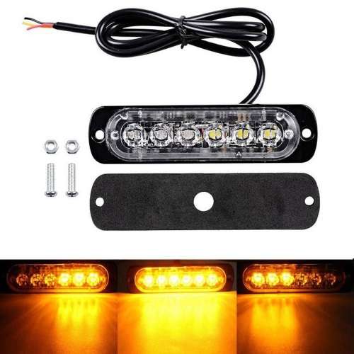LED Emergency Hazard Warning AMBER Flash Cluster Strobe Grille Lights 12V/24V. Collections allowed.