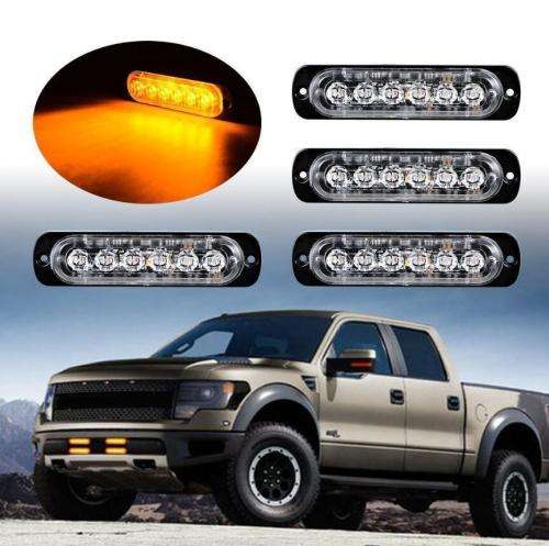 LED Emergency Warning AMBER Flash Cluster Strobe Grille Lights 12V/24V. Collections allowed.