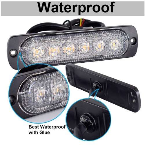 LED Flash Strobe Red Grille Bumper Cluster Vehicle Side Marker Lights 12V/24V. Collections Allowed.
