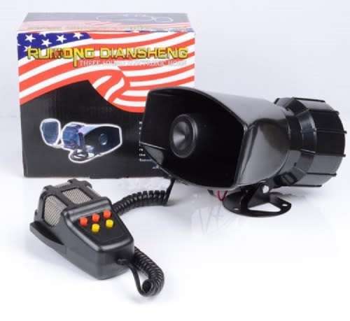 12V Car Vehicle Alarm Siren Horn with Loudspeaker Microphone. Collections are allowed.