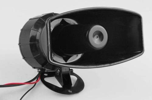 12V Car Vehicle Alarm Siren Horn with Loudspeaker Microphone. Collections Are Allowed.