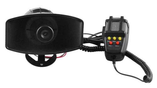 12V Car Vehicle Alarm Siren Horn with Loudspeaker Microphone. Collections Are Allowed.