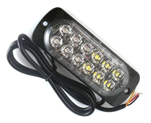 White LED Emergency Hazard Warning Flash Cluster Strobe Grille Lights 12V/24V. Collections allowed.