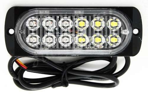 White LED Emergency Hazard Warning Flash Cluster Strobe Grille Lights 12V/24V. Collections allowed.