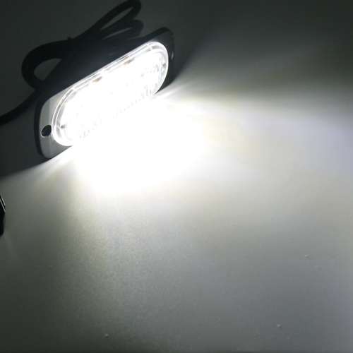 White LED Emergency Hazard Warning Flash Cluster Strobe Grille Lights 12V/24V. Collections allowed.