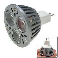 3W 12V MR16 Cool White LED Light Bulbs, Downlights/Spotlights. Aluminium Shell. Collections Allowed.