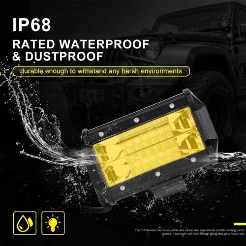 LED Combo Warning Strobe/Flash Flood Light: 72W 10~30V DC. Collections are allowed.
