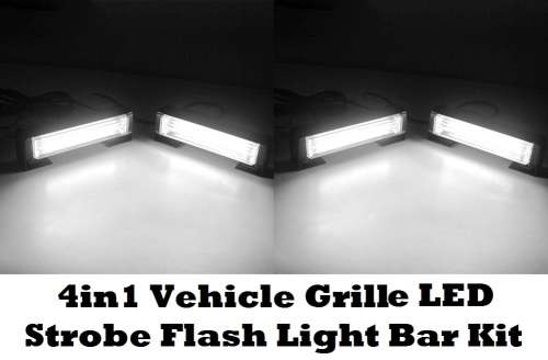 Cool White 4in1 Vehicle LED Strobe Flash Light Bar Kit. Collections allowed.