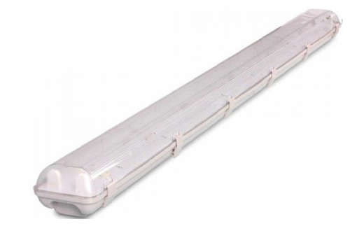 LED Fluorescent Tube Fittings: Weatherproof T8 Double Closed Channel 4ft 1200mm. Collections allowed