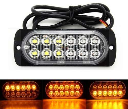 Orange Yellow Amber LED Flash Cluster Strobe Grille Lights 12V/24V. Collections Are Allowed.