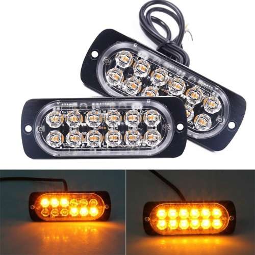 Orange Yellow Amber LED Flash Cluster Strobe Grille Lights 12V/24V. Collections Are Allowed.