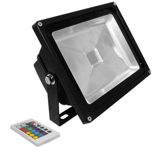 MultiColour LED RGB Floodlight: 50W 220V Waterproof + 24-Key IR Remote Control. Collections allowed.