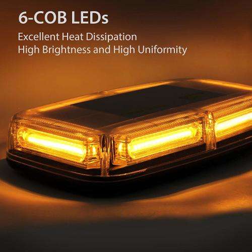 Strobe Flash Magnetic Vehicle Roof Top Amber Orange Yellow COB LED Light Bar. Collections Allowed.