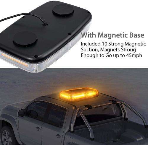 Strobe Flash Magnetic Vehicle Roof Top Amber Orange Yellow COB LED Light Bar. Collections Allowed.