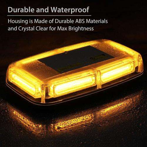 Strobe Flash Magnetic Vehicle Roof Top Amber Orange Yellow COB LED Light Bar. Collections Allowed.