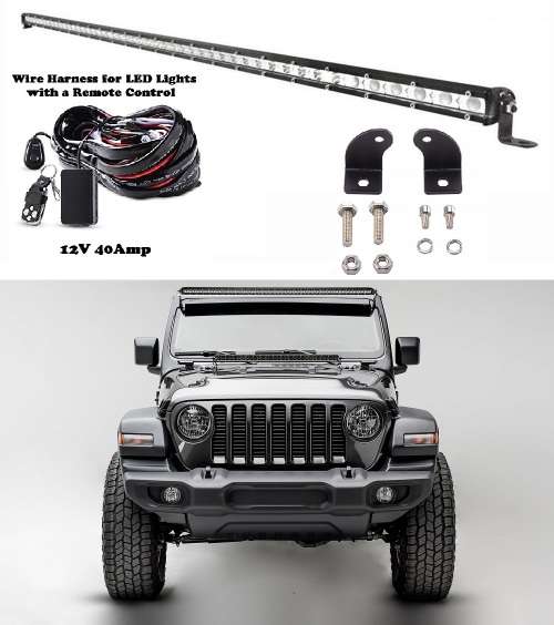 LED Light Bar 50inch Ultra Slim Design + Wiring Harness and More. Collections allowed.