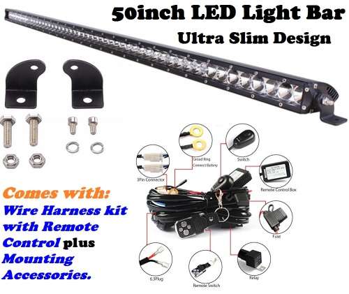 LED Light Bar 50inch Ultra Slim Design + Wiring Harness and More. Collections allowed.