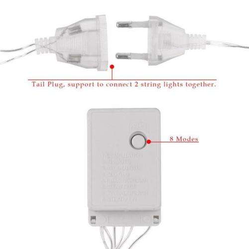 LED Decorative Fairy Curtain Lights Waterproof 220V AC in RGB. Collections are allowed.