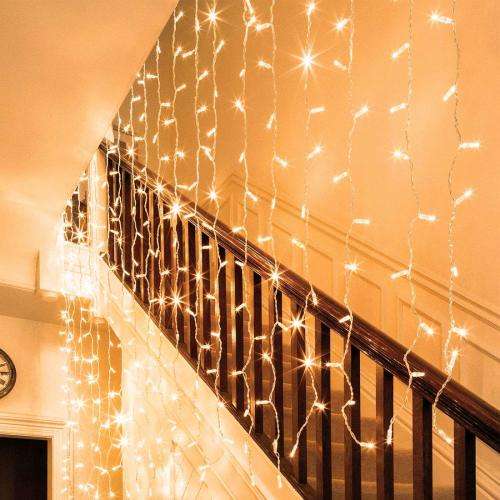 Warm White LED Decorative Fairy Curtain Lights Waterproof 220V AC. Collections are allowed.
