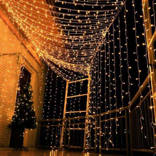 Warm White LED Decorative Fairy Curtain Lights Waterproof 220V AC. Collections are allowed.