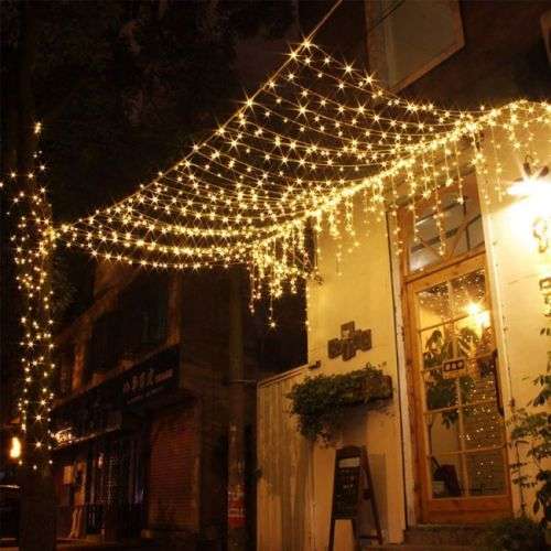 Warm White LED Decorative Fairy Curtain Lights Waterproof 220V AC. Collections are allowed.