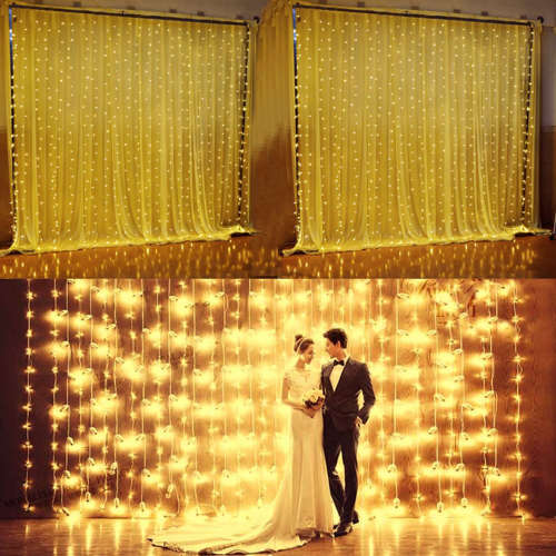 Warm White LED Decorative Fairy Curtain Lights Waterproof 220V AC. Collections are allowed.