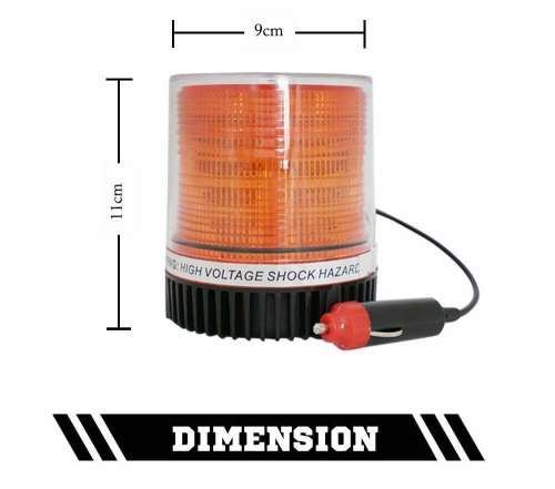 LED Magnetic Warning Strobe Emergency Beacon Light Orange / Amber 12V/24V. Collections are allowed.