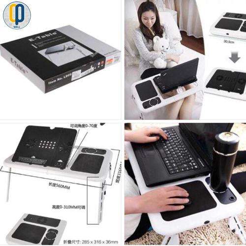 Laptop Stand E-Table. Foldable, Adjustable, Portable with Cooling Fans. Collections are allowed.