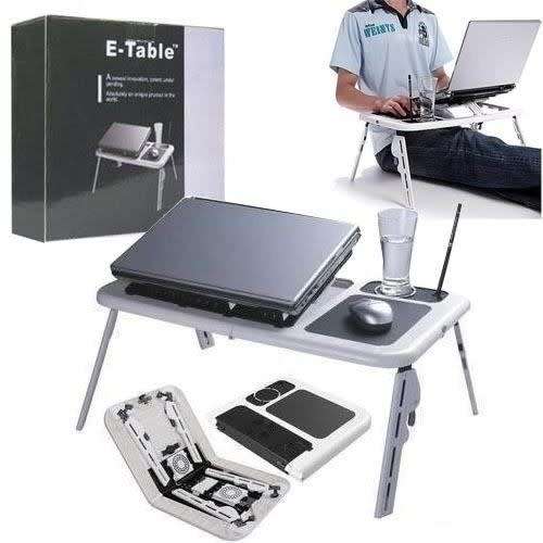 Laptop Stand E-Table. Foldable, Adjustable, Portable with Cooling Fans. Collections are allowed.