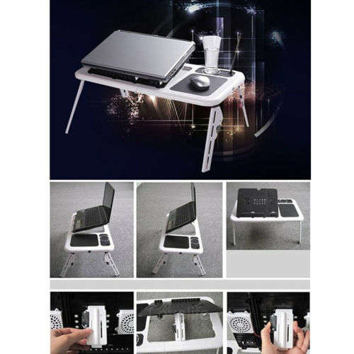 Laptop Stand E-Table. Foldable, Adjustable, Portable with Cooling Fans. Collections are allowed.