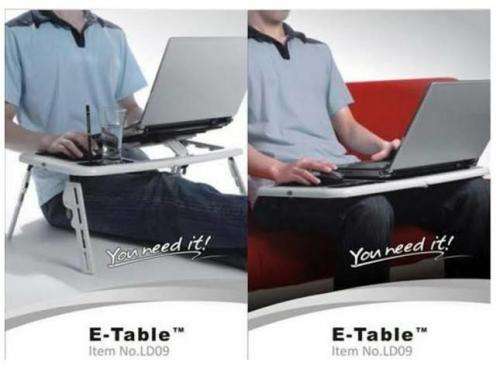 Laptop Stand E-Table. Foldable, Adjustable, Portable with Cooling Fans. Collections are allowed.