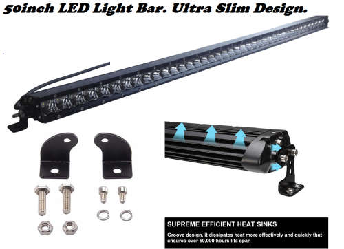 LED Light Bar 50inch Ultra Slim Design Single Row. Collections allowed.