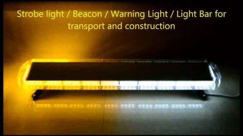 White + Amber Roof Top Emergency Vehicle Warning Strobe Flash Light. Collections are allowed.