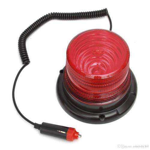 LED Magnetic Strobe Flash Beacon Light RED 12V/24V DC. Collections are allowed.
