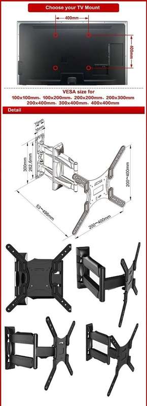 TV Wall Mount Bracket, Full Motion Cantilever Wall Mount Bracket. Collections are allowed.