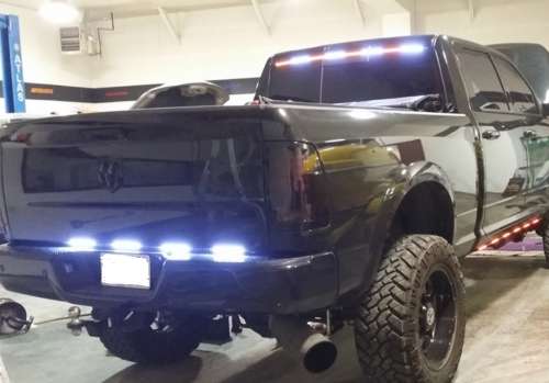 Flash Strobe Grille Cluster Cool White LED Bumper Side Marker Lights 12V/24V. Collections Allowed.