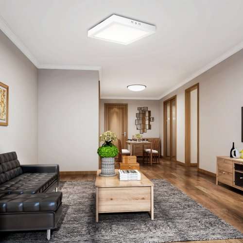 LED Ceiling Lights: Surface Mounted Square Complete with Fittings + Driver/PSU. Collections allowed.