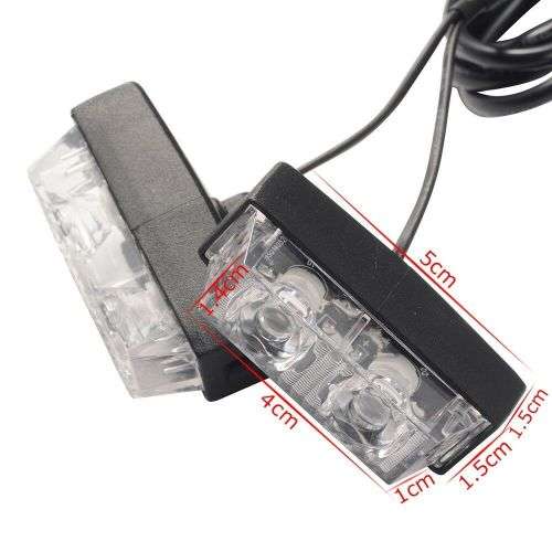 Cool White LED Flash Cluster Strobe Grille Lights 8x2LEDs 12V~32V. Collections are allowed.