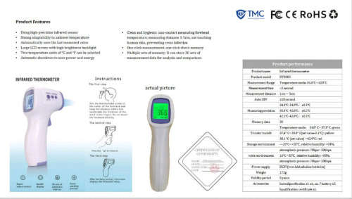 InfraRed Thermometer, Smart Safe Digital Non-Contact.No Shipping fees. Collections are allowed.