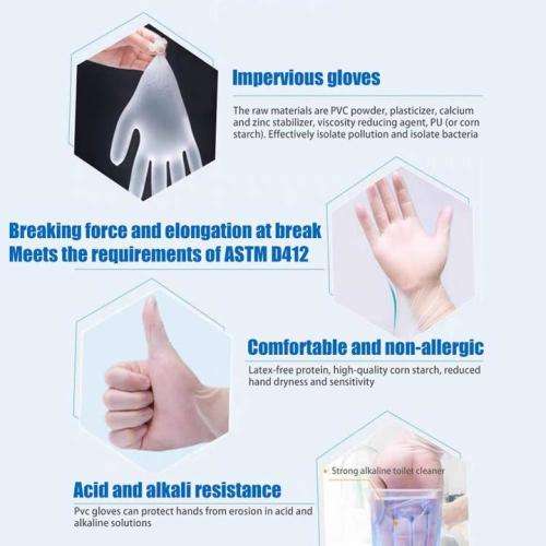50x Protective Vinyl Gloves Disposable Latex-free and powder-free Brand New. Collections allowed.