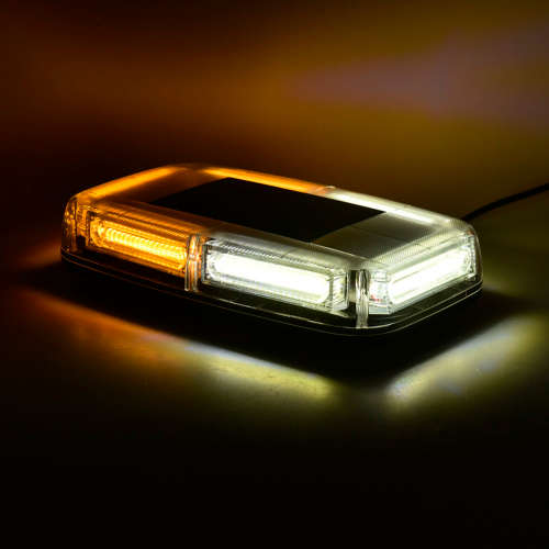 Amber + Cool White High Intensity COB LED Strobe Car Roof Top Flash Light Bar. Collections Allowed.